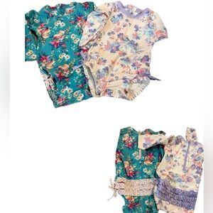 Ruffle butts 12-18 month swimsuit bundle girls